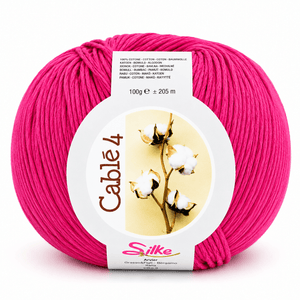 Cotone Cablé 4 - Silke - Colore: 33 - FUCSIA - by LacariaRicami.Store