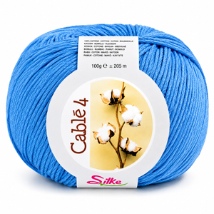 Cotone Cablé 4 - Silke - Colore: 35 - CELESTE - by LacariaRicami.Store