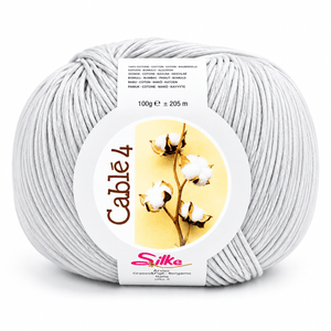 Cotone Cablé 4 - Silke - Colore: 39 - GRIGIO PERLA - by LacariaRicami.Store