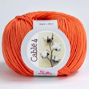 Cotone Cablé 4 - Silke - Colore: 55 - ARANCIO - by LacariaRicami.Store