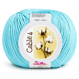 Cotone Cablé 4 - Silke - Colore: 60 - ACQUA - by LacariaRicami.Store