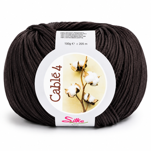 Cotone Cablé 4 - Silke - Colore: 115 - MORO - by LacariaRicami.Store