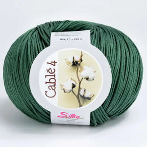 Cotone Cablé 4 - Silke - Colore: 135 - VERDE PINO - by LacariaRicami.Store
