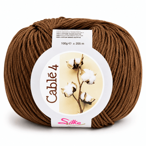 Cotone Cablé 4 - Silke - Colore: 250 - TABACCO - by LacariaRicami.Store