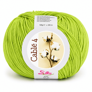 Cotone Cablé 4 - Silke - Colore: 271 - VERDE ACIDO - by LacariaRicami.Store
