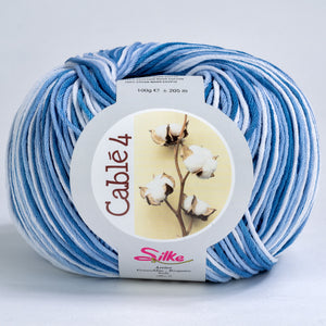 Cotone Cablé 4 Sfumato - Silke - 810 - CELESTE SFUMATO - LacariaRicami.Store