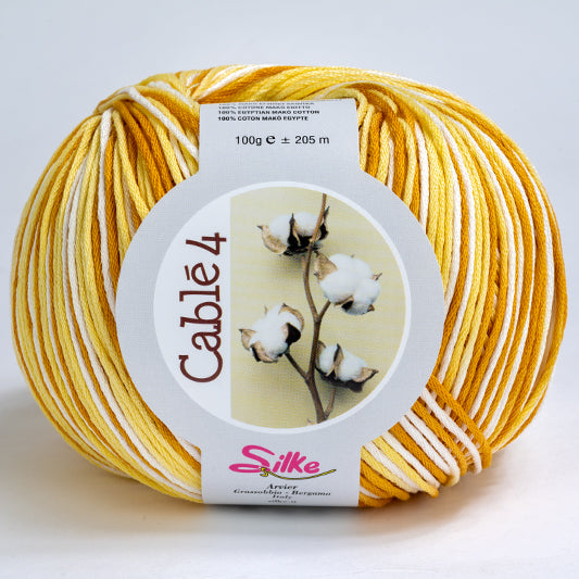 Cotone Cablé 4 Sfumato - Silke - 813 - GIALLO SFUMATO - LacariaRicami.Store
