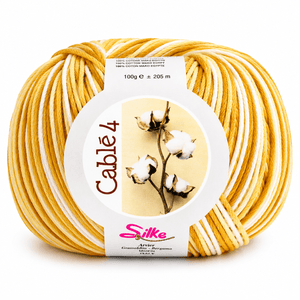 Cotone Cablé 4 Sfumato - Silke - Colore: 813 - GIALLO SFUMATO - by LacariaRicami.Store