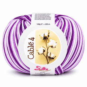 Cotone Cablé 4 Sfumato - Silke - Colore: 820 - VIOLA SFUMATO - by LacariaRicami.Store