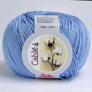 Cotone Cablé 4 - Silke - Colore: 910 - CIELO - by LacariaRicami.Store