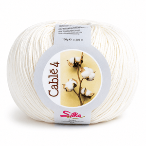 Cotone Cablé 4 - Silke - Colore: 911 - PANNA - by LacariaRicami.Store