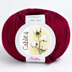 Cotone Cablé 4 - Silke - Colore: 950 - GRANATA - by LacariaRicami.Store