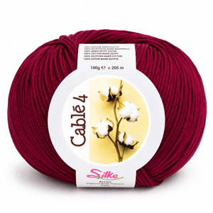 Cotone Cablé 4 - Silke - Colore: 950 - GRANATA - by LacariaRicami.Store