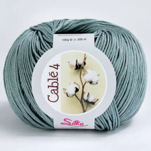 Cotone Cablé 4 - Silke - Colore: 965 - VERDE SALVIA - by LacariaRicami.Store