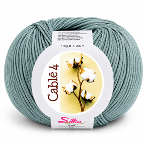 Cotone Cablé 4 - Silke - Colore: 965 - VERDE SALVIA - by LacariaRicami.Store