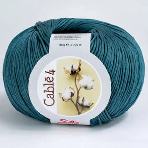 Cotone Cablé 4 - Silke - Colore: 970 - PETROLIO - by LacariaRicami.Store