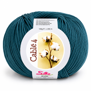 Cotone Cablé 4 - Silke - Colore: 970 - PETROLIO - by LacariaRicami.Store