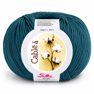Cotone Cablé 4 - Silke - Colore: 970 - PETROLIO - by LacariaRicami.Store