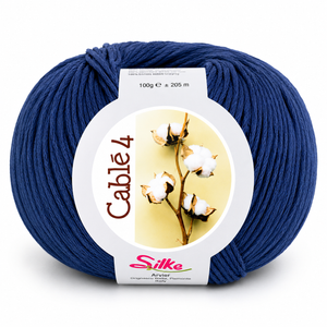 Cotone Cablé 4 - Silke - Colore: 980 - BLU COBALTO - by LacariaRicami.Store