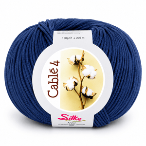 Cotone Cablé 4 - Silke - Colore: 980 - BLU COBALTO - by LacariaRicami.Store