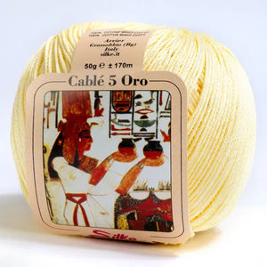 Cotone Cablé 5 ORO - Silke - Colore: 01 - CANARINO - by LacariaRicami.Store