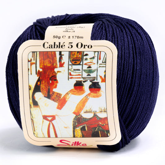 Cotone CABLE' 5 ORO - Silke - 03 - BLU - LacariaRicami.Store