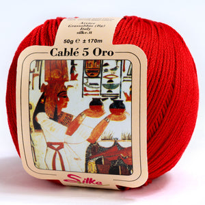 Cotone CABLE' 5 ORO - Silke - 05 - ROSSO - LacariaRicami.Store
