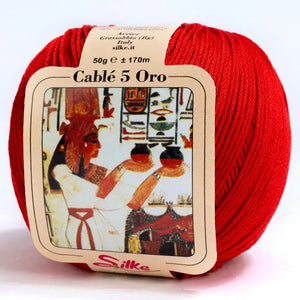 Cotone Cablé 5 ORO - Silke - Colore: 05 - ROSSO - by LacariaRicami.Store