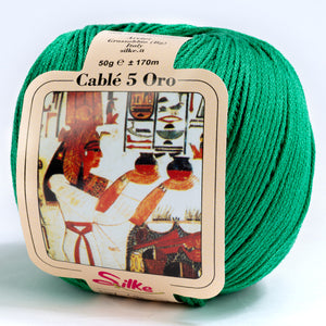 Cotone CABLE' 5 ORO - Silke - 06 - VERDE SMERALDO - LacariaRicami.Store