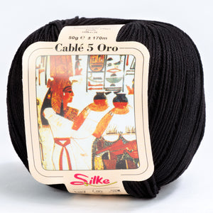 Cotone CABLE' 5 ORO - Silke - 07 - NERO - LacariaRicami.Store