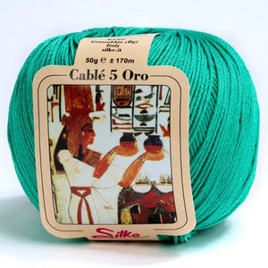 Cotone Cablé 5 ORO - Silke - Colore: 09 - GIADA - by LacariaRicami.Store