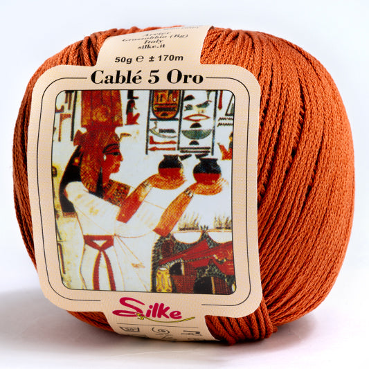 Cotone CABLE' 5 ORO - Silke - 12 - CANNELLA - LacariaRicami.Store