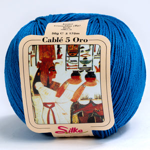 Cotone CABLE' 5 ORO - Silke - 16 - BLU CINA - LacariaRicami.Store
