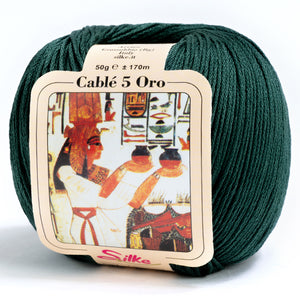 Cotone CABLE' 5 ORO - Silke - 17 - VERDE BOTTIGLIA - LacariaRicami.Store