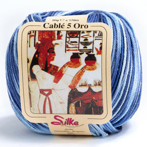 Cotone Cablé 5 Oro Sfumato - Silke - 23 - BLU SFUMATO - LacariaRicami.Store