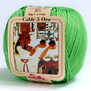 Cotone CABLE' 5 ORO - Silke - 26 - VERDE MELA - LacariaRicami.Store