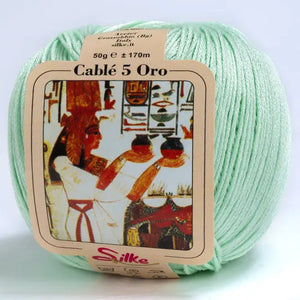 Cotone Cablé 5 ORO - Silke - Colore: 34 - MENTA - by LacariaRicami.Store