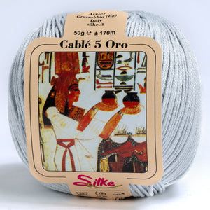 Cotone CABLE' 5 ORO - Silke - 39 - GRIGIO PERLA - LacariaRicami.Store