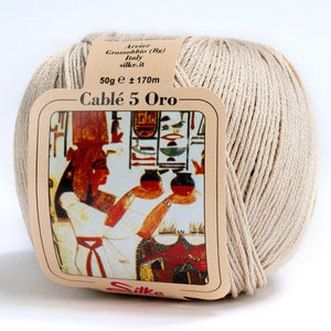 Cotone CABLE' 5 ORO - Silke - 49 - ECRÚ - LacariaRicami.Store