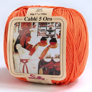 Cotone Cablé 5 ORO - Silke - Colore: 55 - ARANCIO - by LacariaRicami.Store
