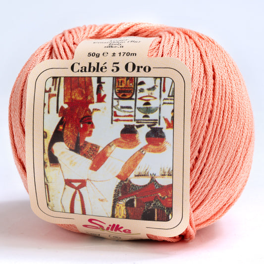 Cotone CABLE' 5 ORO - Silke - 56 - SALMONE - LacariaRicami.Store