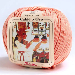 Cotone Cablé 5 ORO - Silke - Colore: 56 - SALMONE - by LacariaRicami.Store
