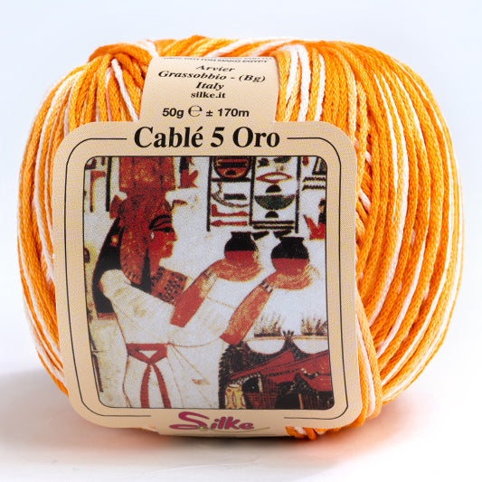 Cotone Cablé 5 Oro Sfumato - Silke - 94 - ARANCIO SFUMATO - LacariaRicami.Store