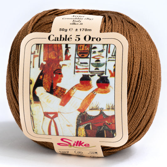 Cotone CABLE' 5 ORO - Silke - 250 - TABACCO - LacariaRicami.Store
