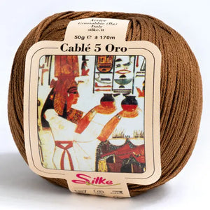Cotone Cablé 5 ORO - Silke - Colore: 250 - TABACCO - by LacariaRicami.Store