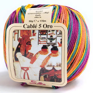 Cotone Cablé 5 Oro Sfumato - Silke - Colore: 330 - MIX COLOR SFUMATO - by LacariaRicami.Store