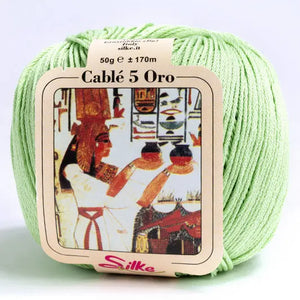 Cotone Cablé 5 ORO - Silke - Colore: 576 - VERDE SEDANO - by LacariaRicami.Store