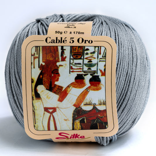 Cotone CABLE' 5 ORO - Silke - 790 - GRIGIO - LacariaRicami.Store