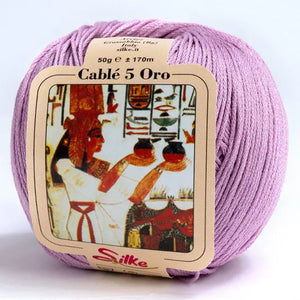 Cotone Cablé 5 ORO - Silke - Colore: 930 - GLICINE - by LacariaRicami.Store