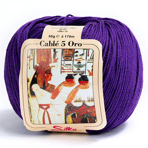 Cotone CABLE' 5 ORO - Silke - 960 - VIOLA - LacariaRicami.Store